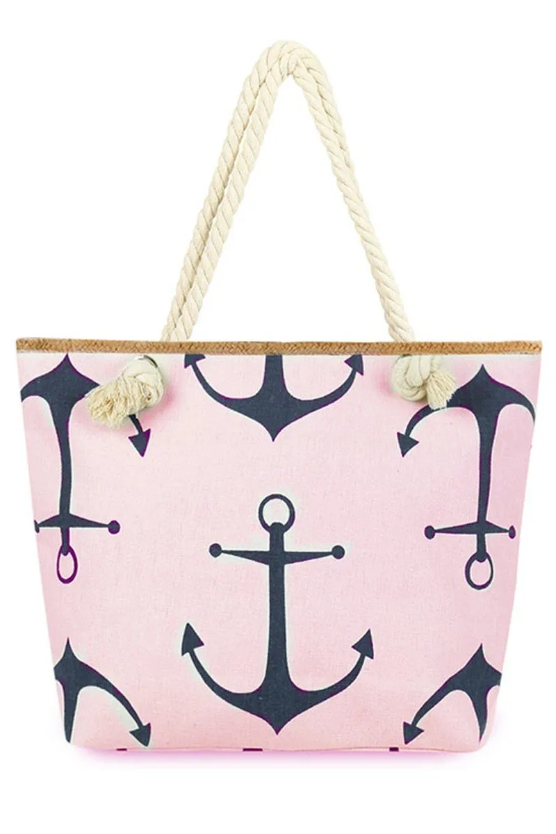 ANCHOR PATTERNED FASHION CASUAL BEACH BAGS