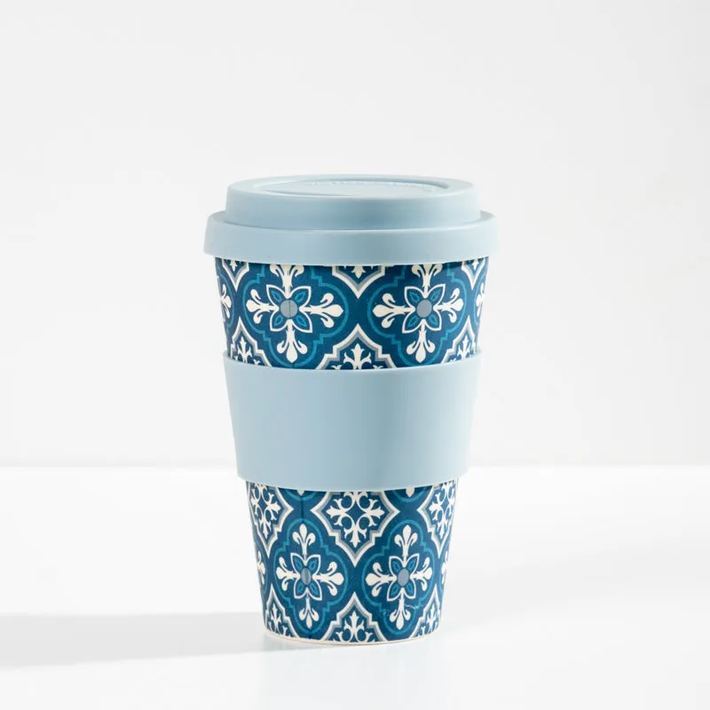 Bamboo Travel Mug 400ml - Paisley