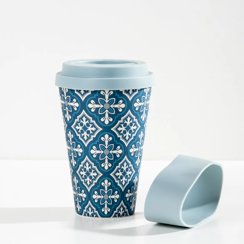 Bamboo Travel Mug 400ml - Paisley