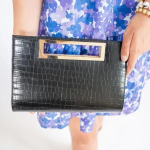 Chloe Croc Clutch