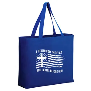 Kneel Before God Jumbo Tote Canvas Bag