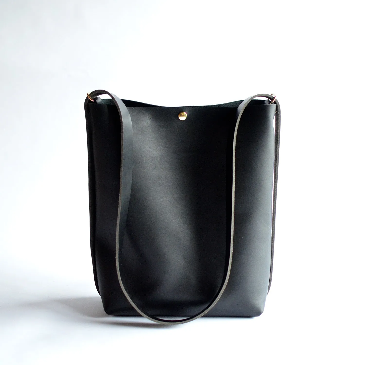 Large Crossback (crossbody   backpack) - Black Leather