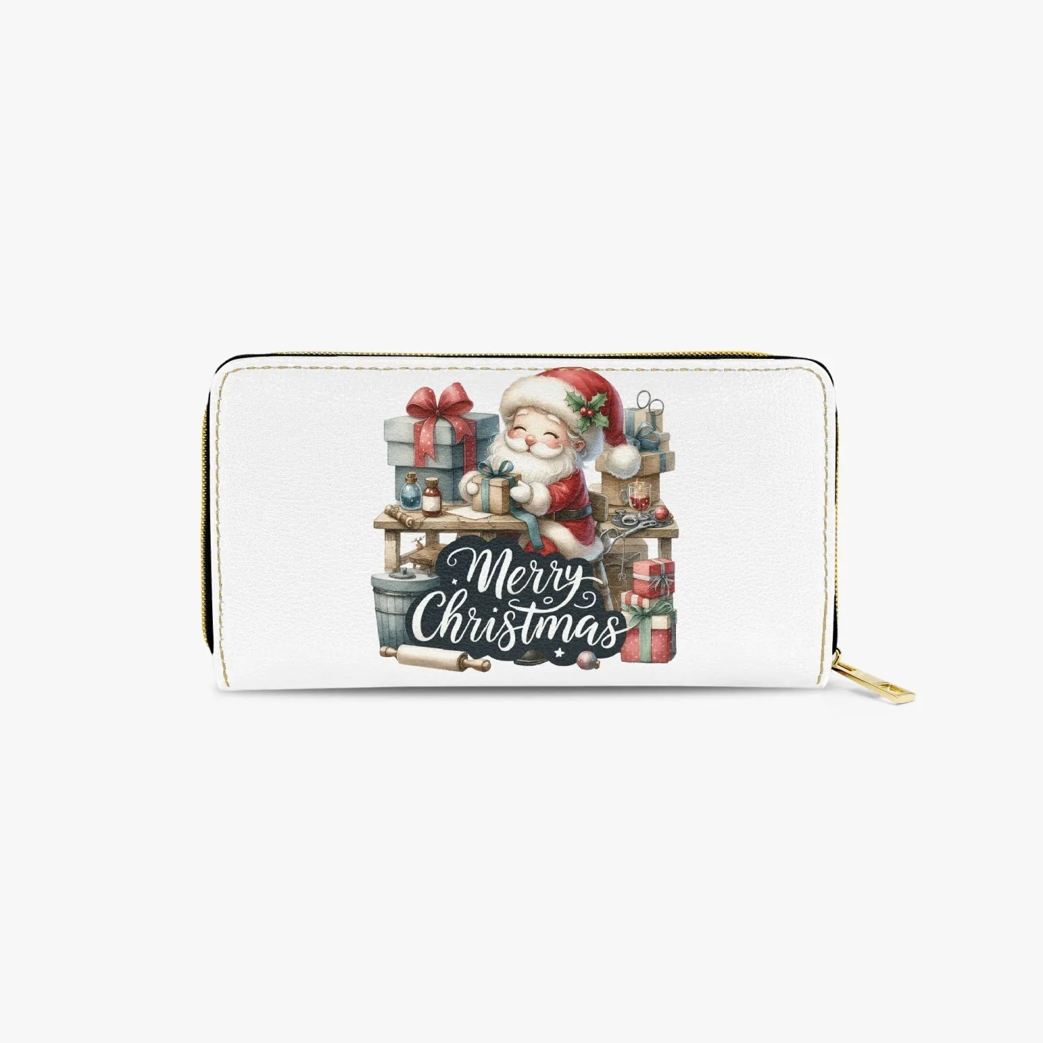 Long Type Zipper Purse - Christmas, Santa