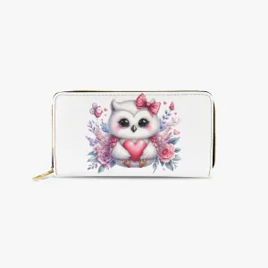 Long Type Zipper Purse - Owl