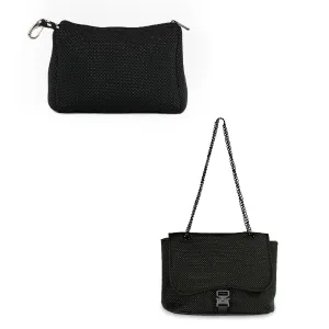 POUCH   FLAP CROSSBODY - BLACK