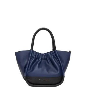 PS Ruched Tote Small, Black/Blue