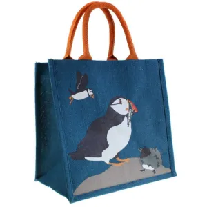 Puffin Jute Shopping Bag