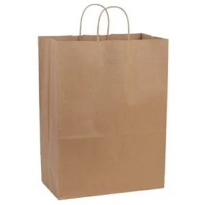 Recycled Natural Kraft Shopping Bags. - 10.00" x 7.00" x 15.00"