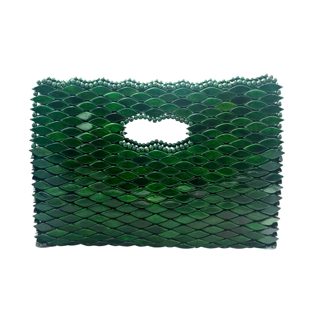 St. Tropez Petite Clutch - Emerald Green