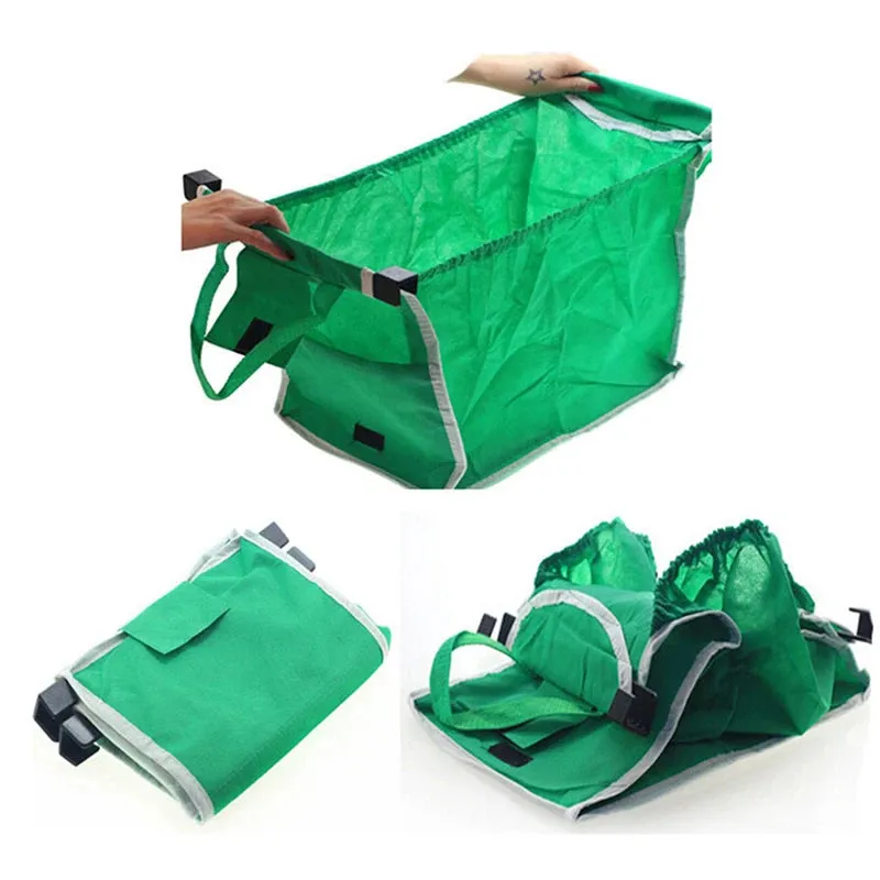 Supermarket Shopping Bag Eco Friendly Trolley Tote Thicken Cart Bags Large Capacity Handbag Foldable Reusable Women Cart Bag 1PC