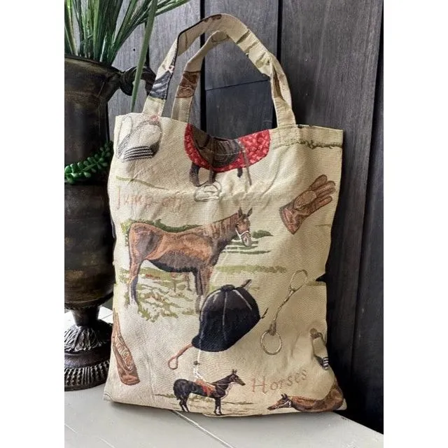 Tapestry Eco Shopping Bag - Equestrian