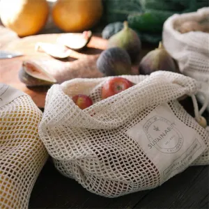 Zero Waste Organic Cotton Reusable Produce Mesh Bag